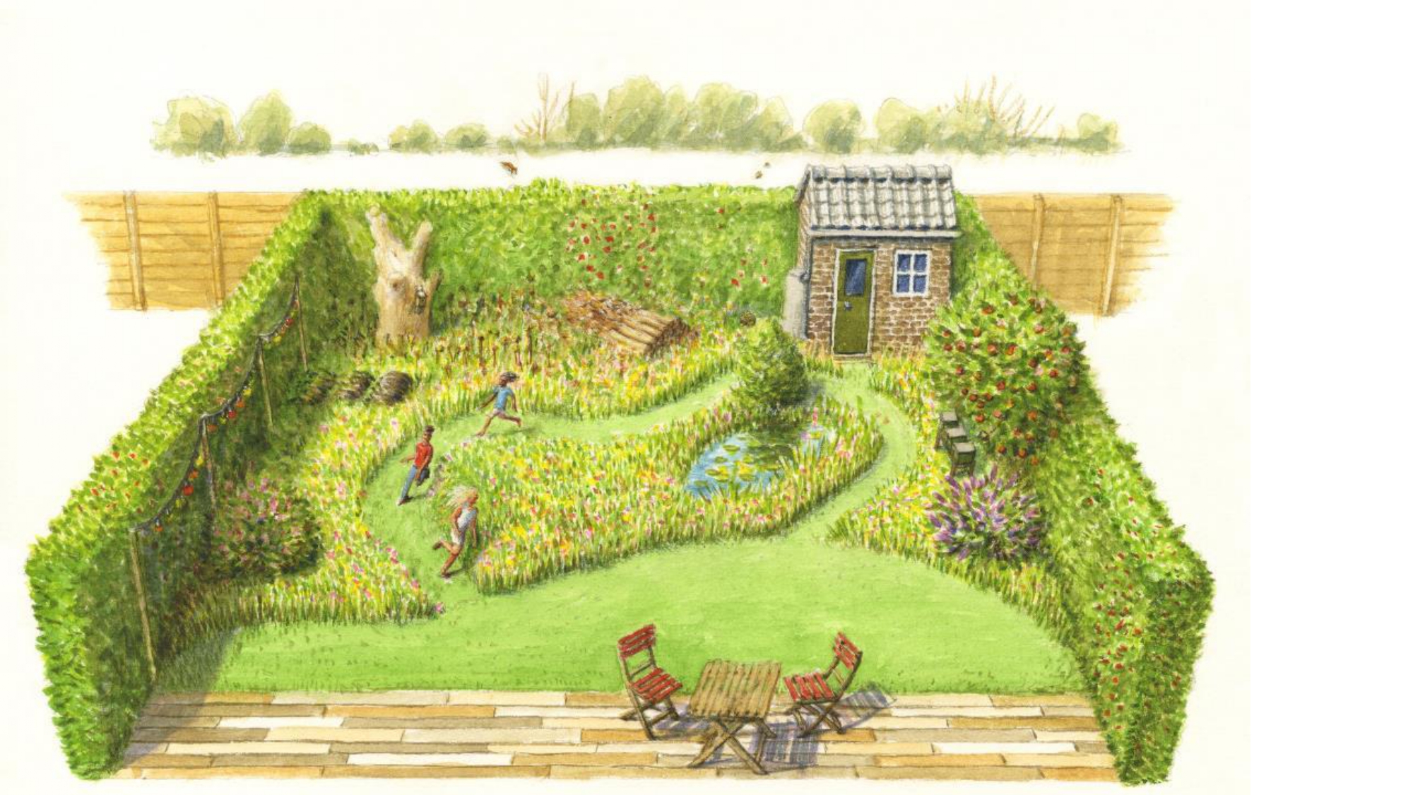 Nature-friendly Garden, artwork by Jeroen Helmer